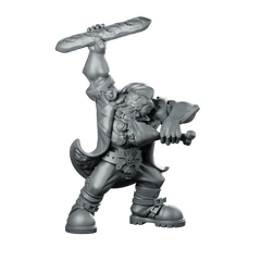 Ravenous Orc Miniature Humorous Bread Looting Warrior - CastNPlay - We Print Miniatures
