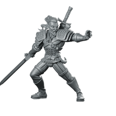 Witch Hunter Ravhald Miniature Armored Swordfighter Hero Miniature 360 Spin 01