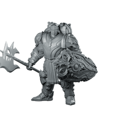 Recto Maximilian Guards 1 Miniature Armored Shieldbearer - Papsikels Miniatures - We Print Miniatures