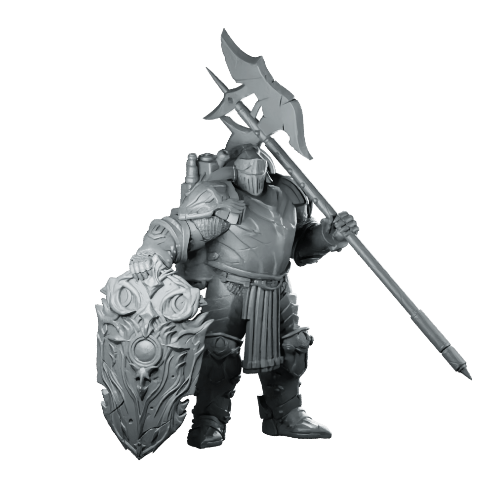 Recto Maximilian Guards 2 Miniature Armored Halberdier - Papsikels Miniatures - We Print Miniatures