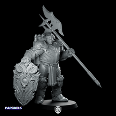 Recto Maximilian Guards 2 Miniature Armored Halberdier - Papsikels Miniatures - We Print Miniatures
