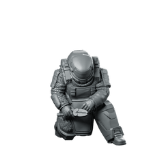Red Unit Bomb Disposal P1 Cyberpunk Miniature Operative - Unit9 - We Print Miniatures