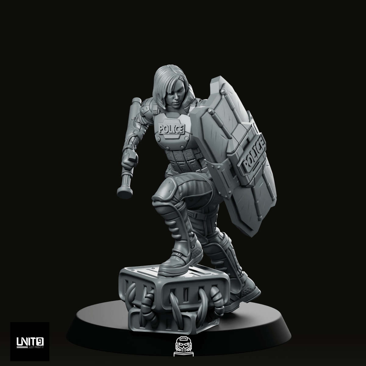 Red Unit Officer Pose 2 Miniature - Unit9 - We Print Miniatures