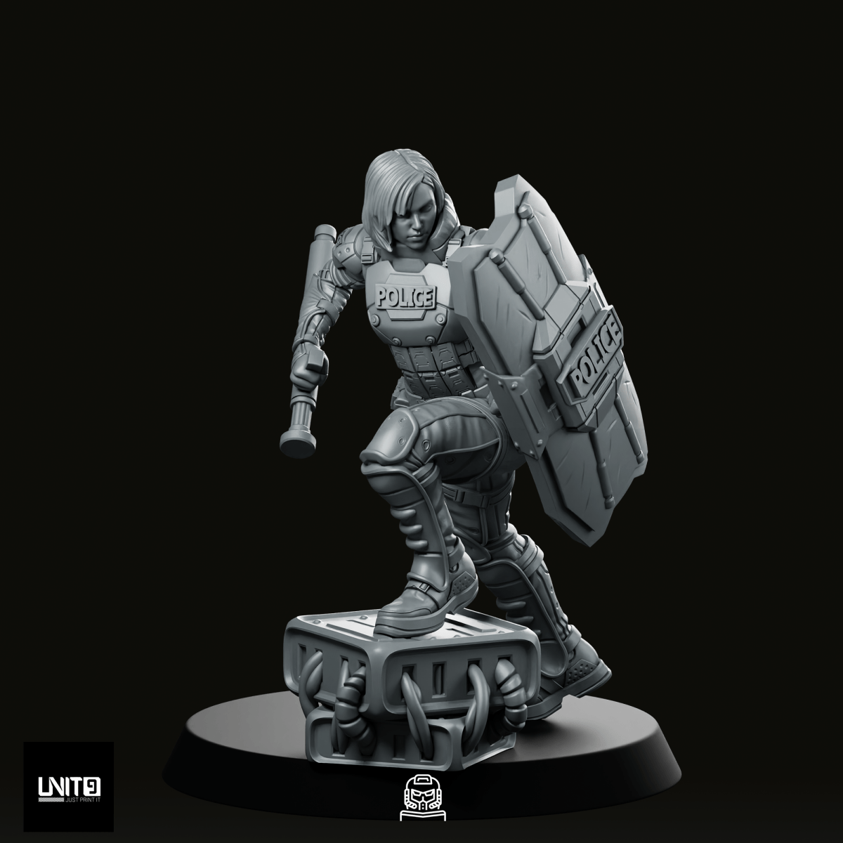 Red Unit Officer Pose 2 Miniature - Unit9 - We Print Miniatures