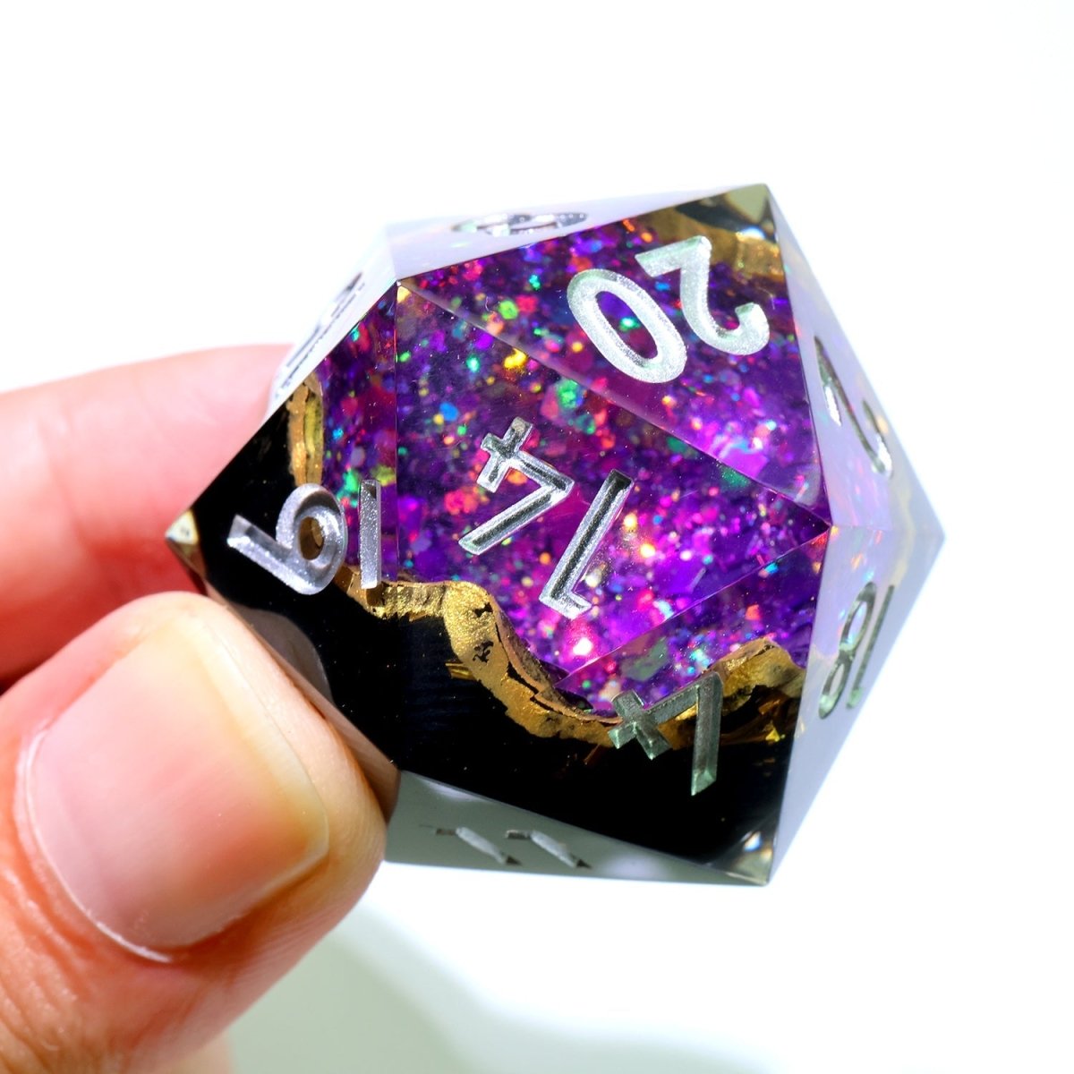 Regal Relic | 33mm D20 | Oversized Geode Dice - Tabletop Dominion - We Print Miniatures