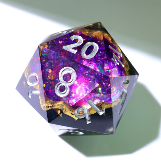 Regal Relic | 33mm D20 | Oversized Geode Dice - Tabletop Dominion - We Print Miniatures