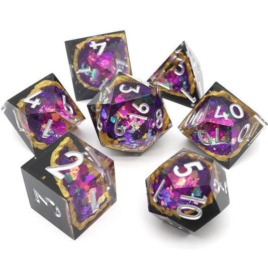 Regal Relic | Geode Dice | 7 Piece Set - Tabletop Dominion - We Print Miniatures