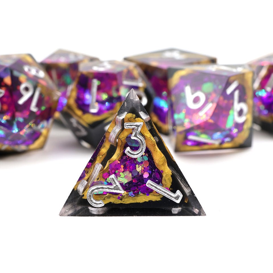 Regal Relic | Geode Dice | 7 Piece Set - Tabletop Dominion - We Print Miniatures