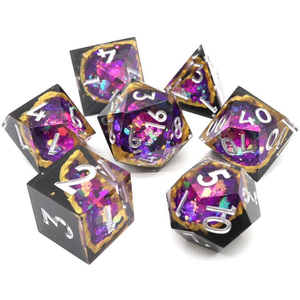 Regal Relic | Geode Dice | 7 Piece Set - Tabletop Dominion - We Print Miniatures