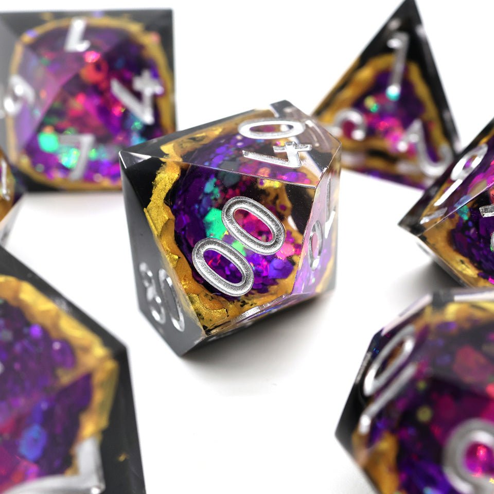 Regal Relic | Geode Dice | 7 Piece Set - Tabletop Dominion - We Print Miniatures