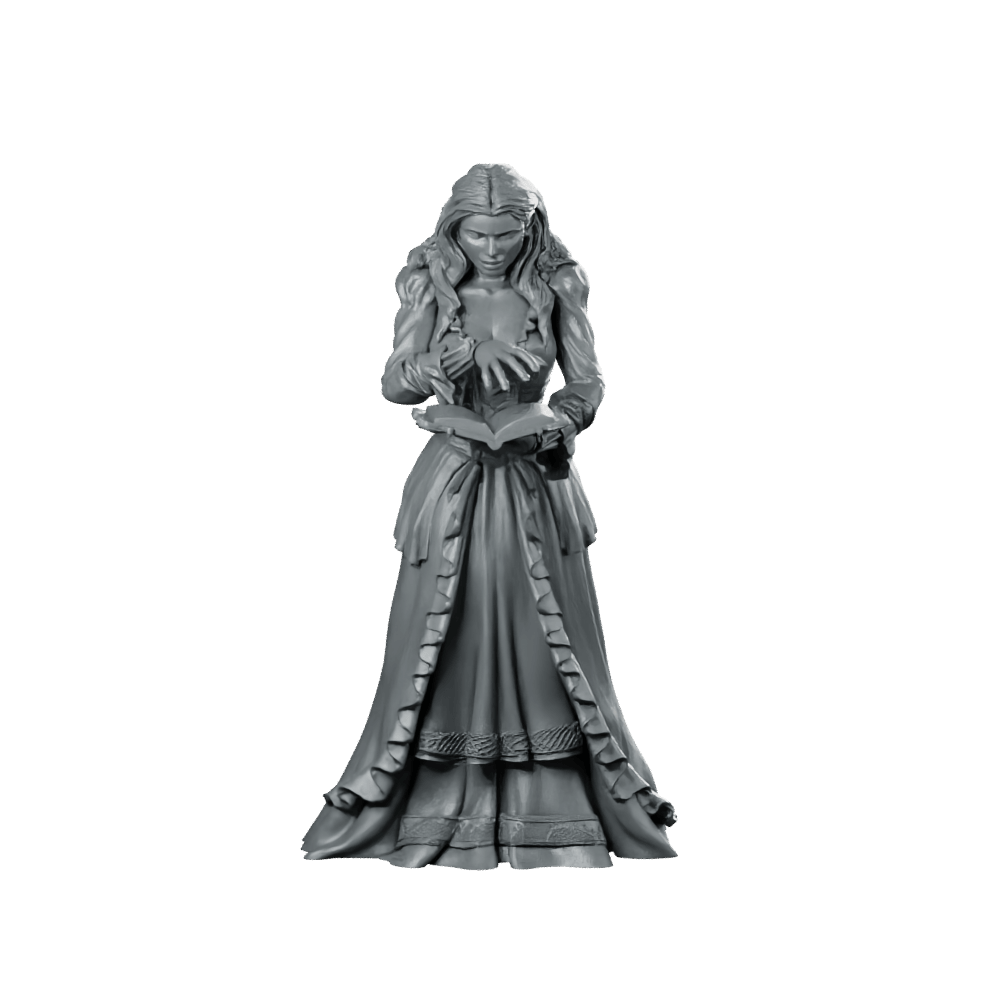Regrid Book Miniature Arcane Mage Scholar Wizard - Haito - We Print Miniatures