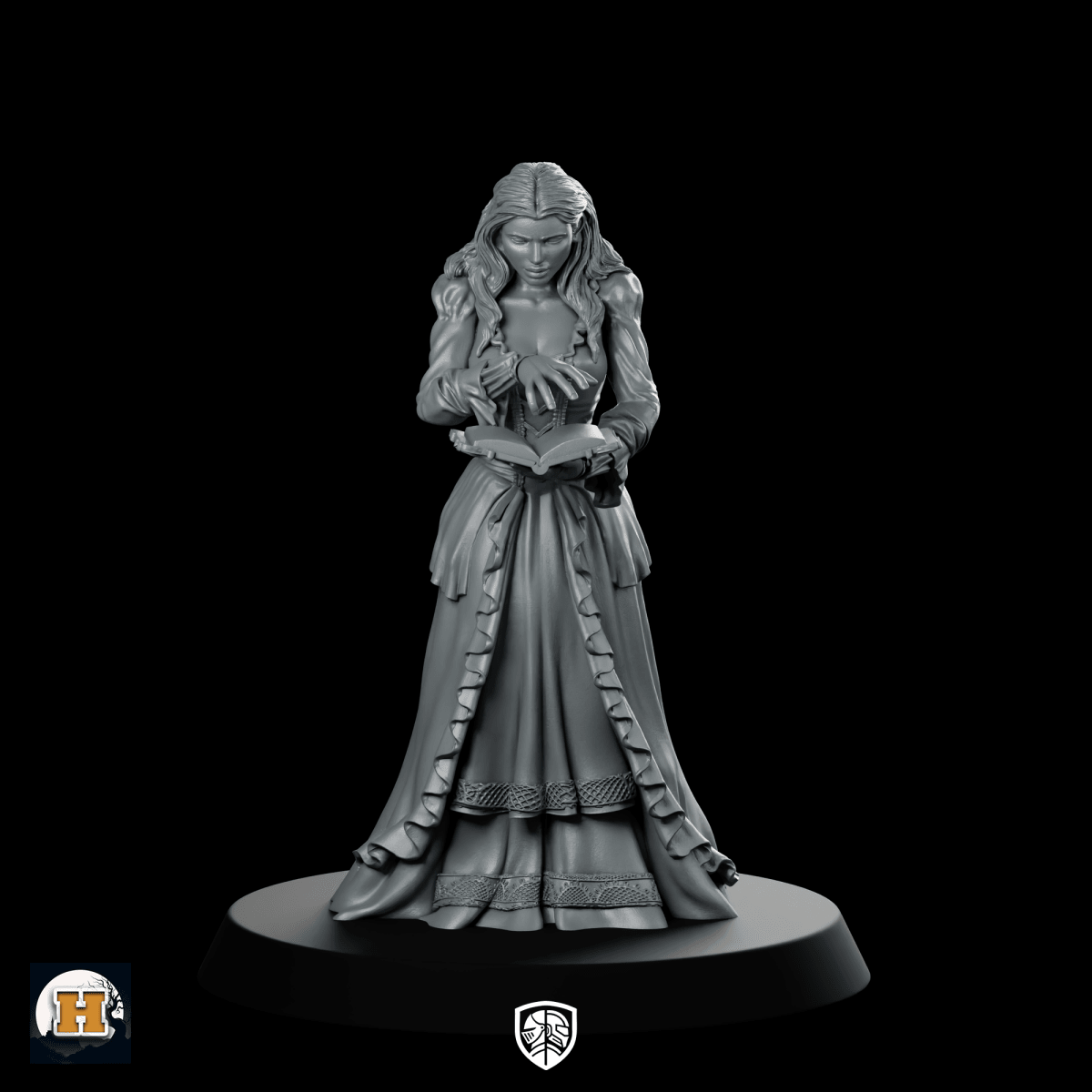 Regrid Book Miniature Arcane Mage Scholar Wizard - Haito - We Print Miniatures