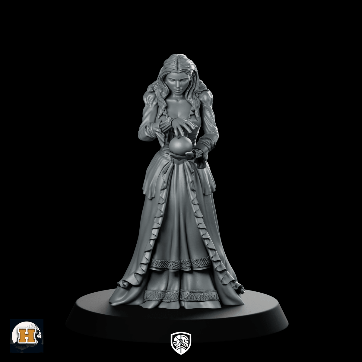 Regrid Orb Miniature Noble Seer Mage Sorceress - Haito - We Print Miniatures