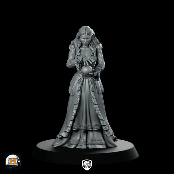 Regrid Orb Miniature Noble Seer Mage Sorceress - Haito - We Print Miniatures