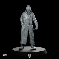 Reno Cyberpunk Miniature Retro Trenchcoat Sci-Fi Character