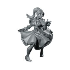Mage Elisa Doe Sorceress Miniature Dynamic Casting Pose Miniature 360 Spin 01