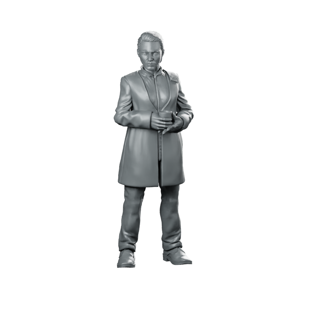 Replicant Retirement Division Lieutenant Miniature Sci-Fi Boss Miniature 360 Spin 01