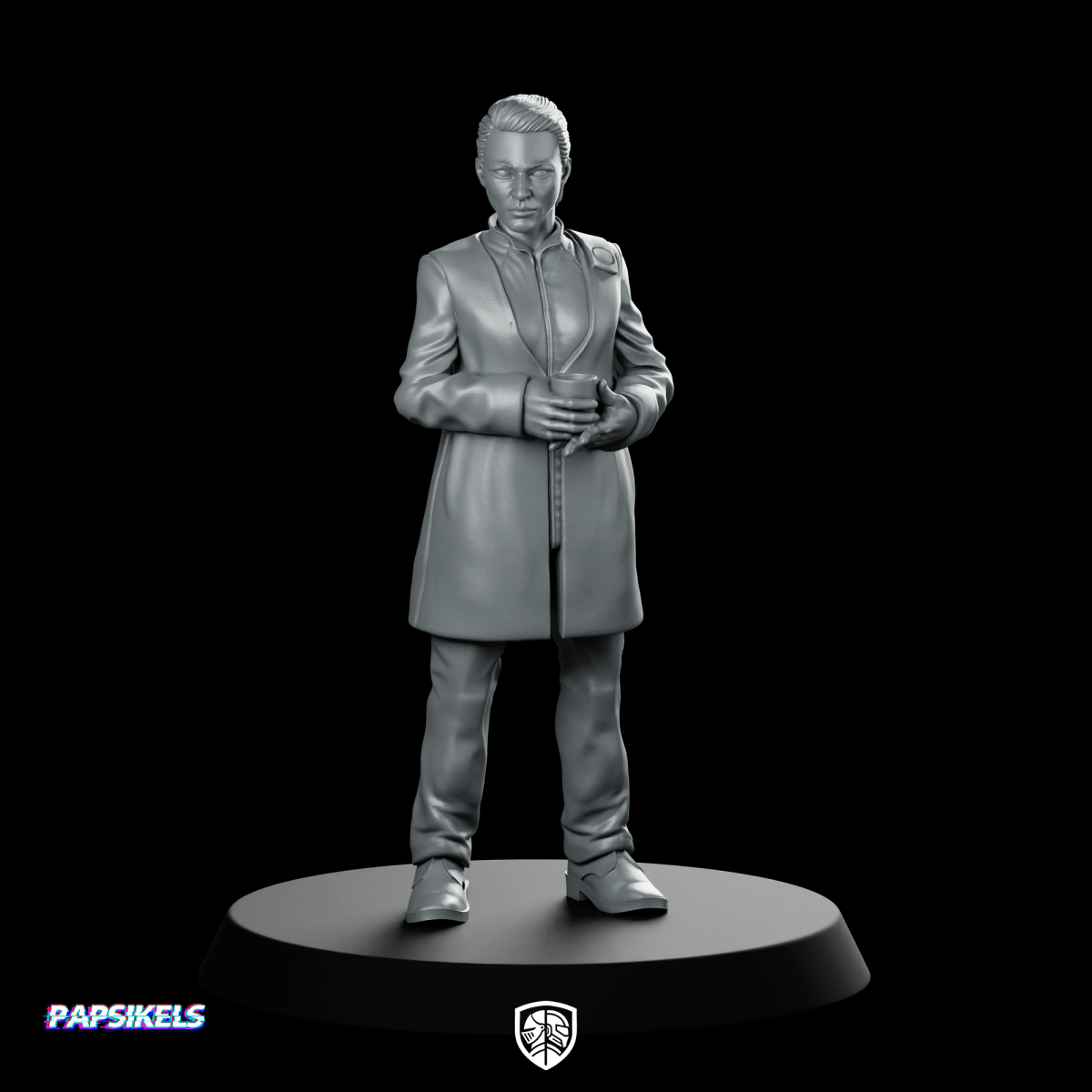 Replicant Retirement Division Lieutenant Miniature Sci - Fi Boss - Papsikels Miniatures - We Print Miniatures