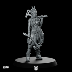 Revna Raiders Of Ymir Cyberpunk Miniature Female Axes