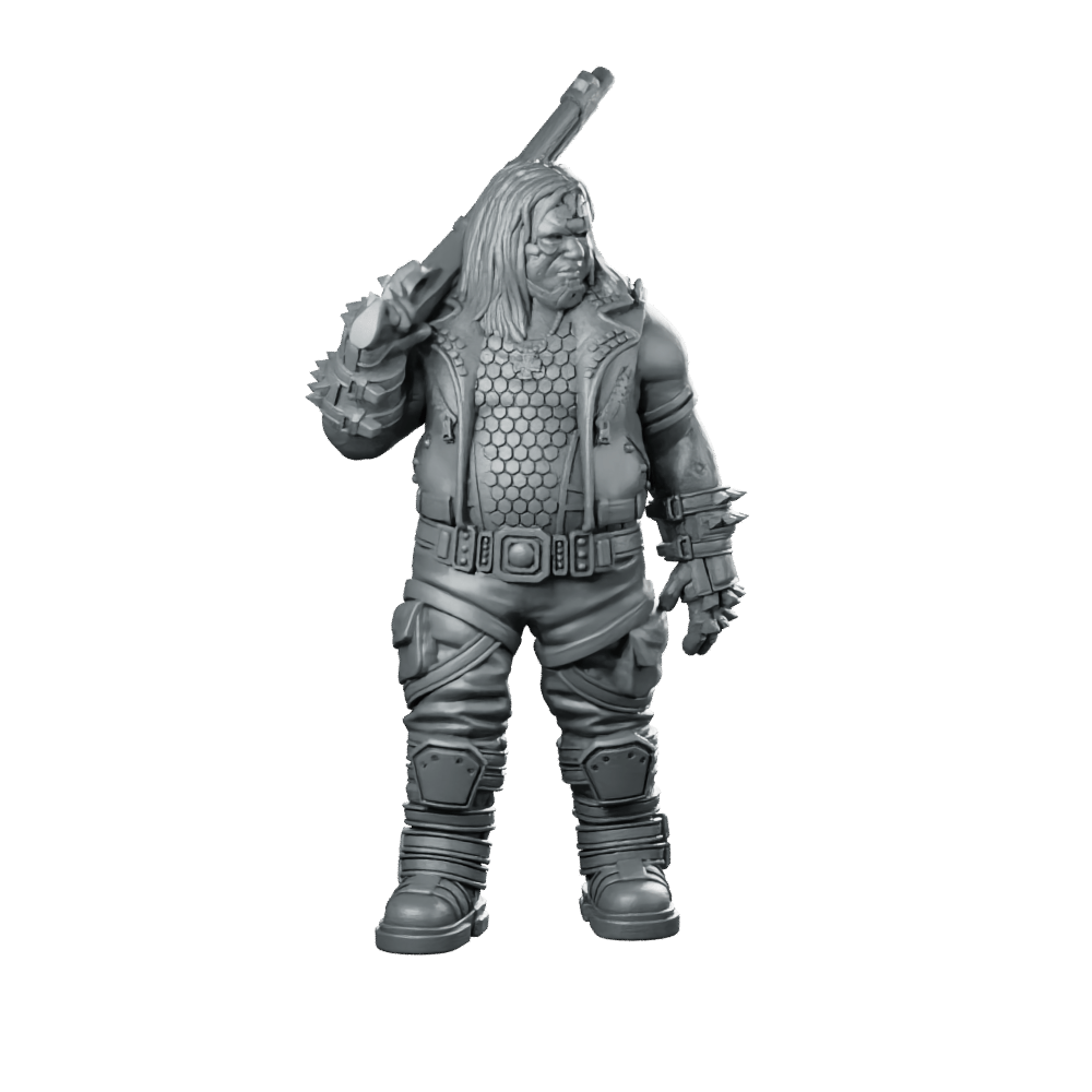 Rex “Grindlord” Kruger V1 Product Render Miniature - UNIT9 - We Print Miniatures