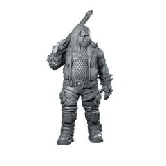 Rex “Grindlord” Kruger V1 Product Render Miniature - UNIT9 - We Print Miniatures