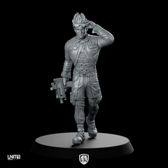 Ricky Cyberpunk Miniature Retro Uniform Armed Enforcer