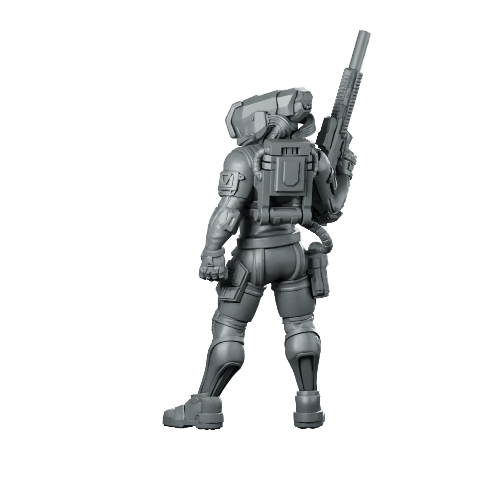 Riftmark P1 Miniature Cyberpunk Infiltrator Operative - Unit9 - We Print Miniatures