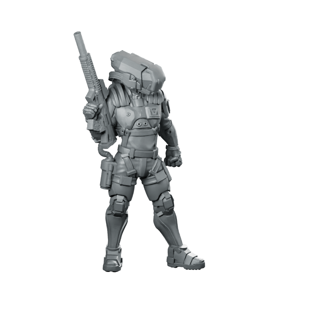 Riftmark P1 Miniature Cyberpunk Infiltrator Operative - Unit9 - We Print Miniatures