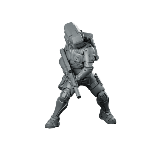 Riftmark P2 Miniature Cyberpunk Rifle Trooper - Unit9 - We Print Miniatures