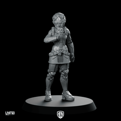 Riko Hex Vaughn Pose 2 Miniature Cyberpunk Operative - Unit9 - We Print Miniatures