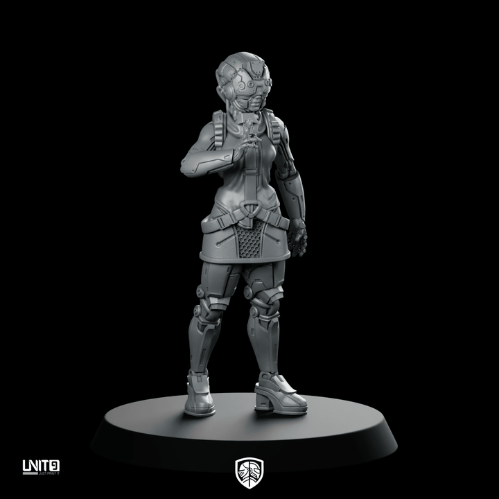 Riko Hex Vaughn Pose 2 Miniatuur Cyberpunk Agent