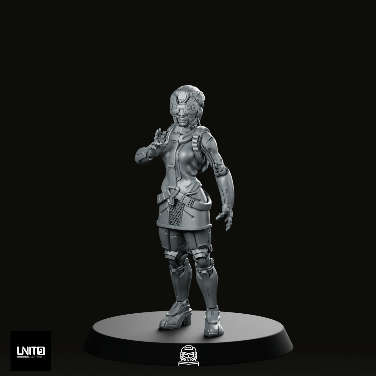Riko Hex Vaughn Pose 2 Miniature - Unit9 - We Print Miniatures