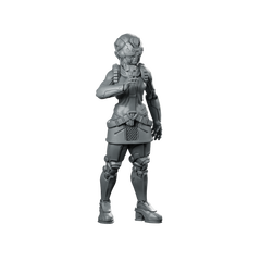 Riko Hex Vaughn Pose 2 Miniature Cyberpunk Operative Miniature 360 Spin 01