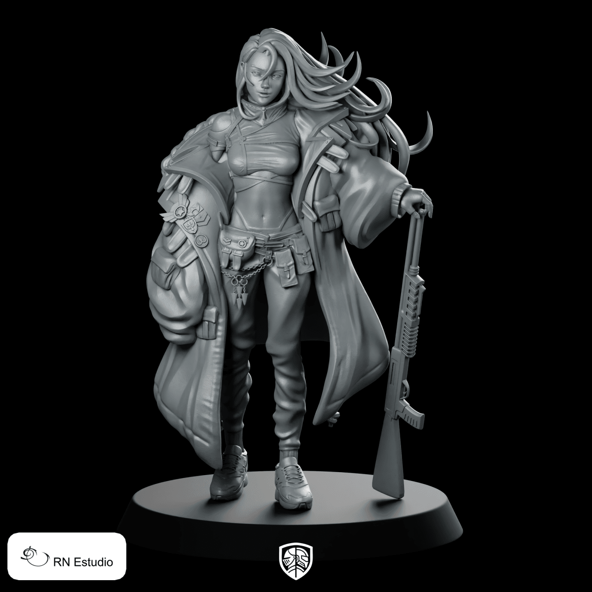 Riley Stone Miniature Dynamic Windblown Adventurer Rifle - We Print ...