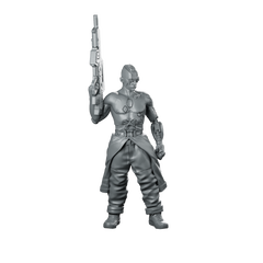 RimFire 02 V1 Cyberpunk Miniature Heavy Gunner Miniature 360 Spin 01