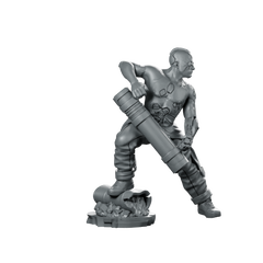 RimFire 02 V2 Cyberpunk Miniature Heavy Bazooka Trooper Miniature 360 Spin 01