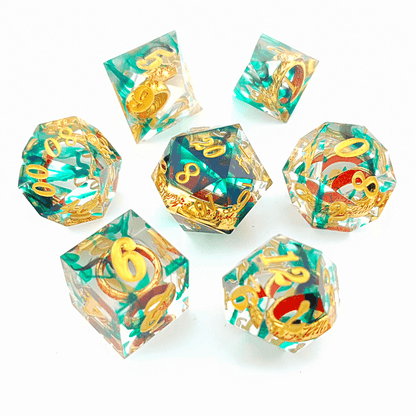 Ring of Envy | Sharp Edge Dice | 7 Piece Set - Tabletop Dominion - We Print Miniatures