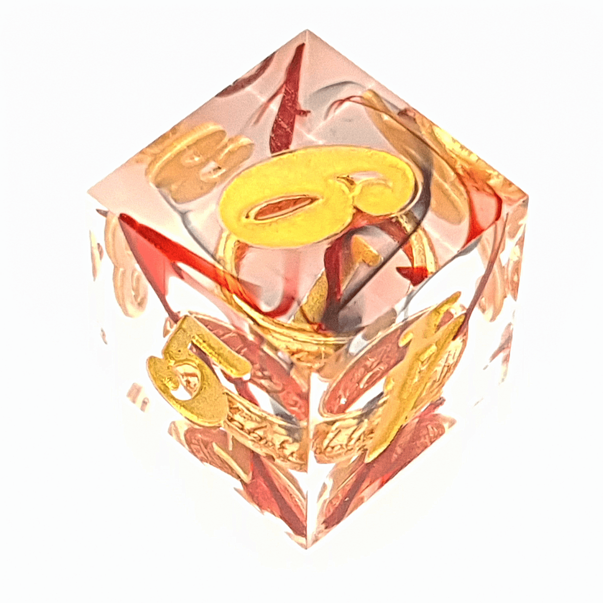 Ring of Fire | Sharp Edge Dice | 7 Piece Set - Tabletop Dominion - We Print Miniatures