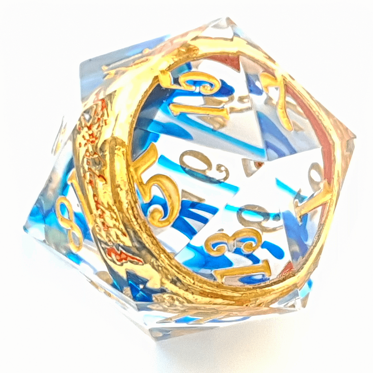 Ring of Sapphire | Sharp Edge Dice | 7 Piece Set - Tabletop Dominion - We Print Miniatures