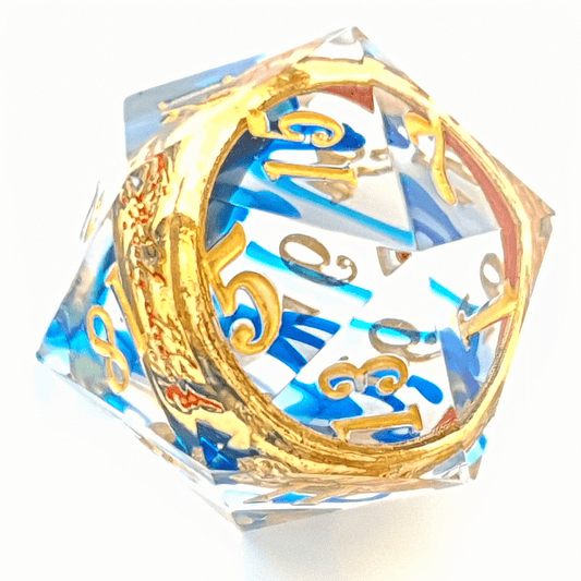 Ring of Sapphire | Sharp Edge Dice | 7 Piece Set - Tabletop Dominion - We Print Miniatures