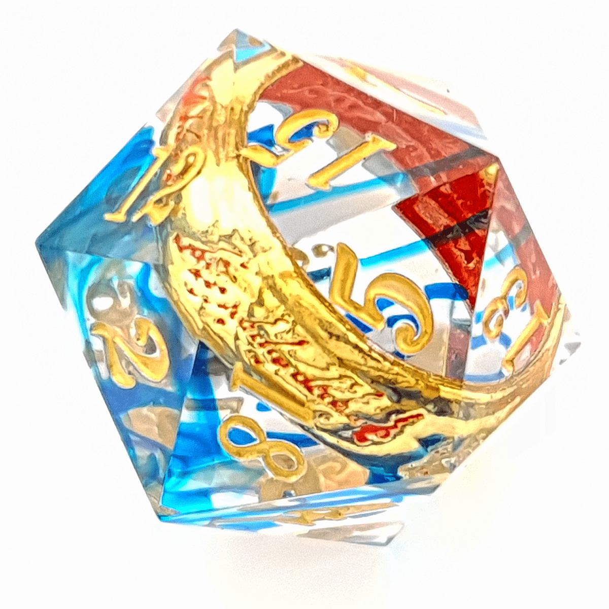 Ring of Sapphire | Sharp Edge Dice | 7 Piece Set - Tabletop Dominion - We Print Miniatures