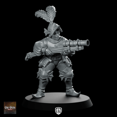 River Patrol 10 Miniature Blunderbuss Guard Soldier - Vae Victis - We Print Miniatures