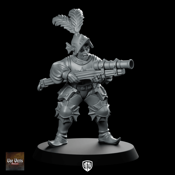 River Patrol 10 Miniature Blunderbuss Guard Soldier - Vae Victis - We Print Miniatures