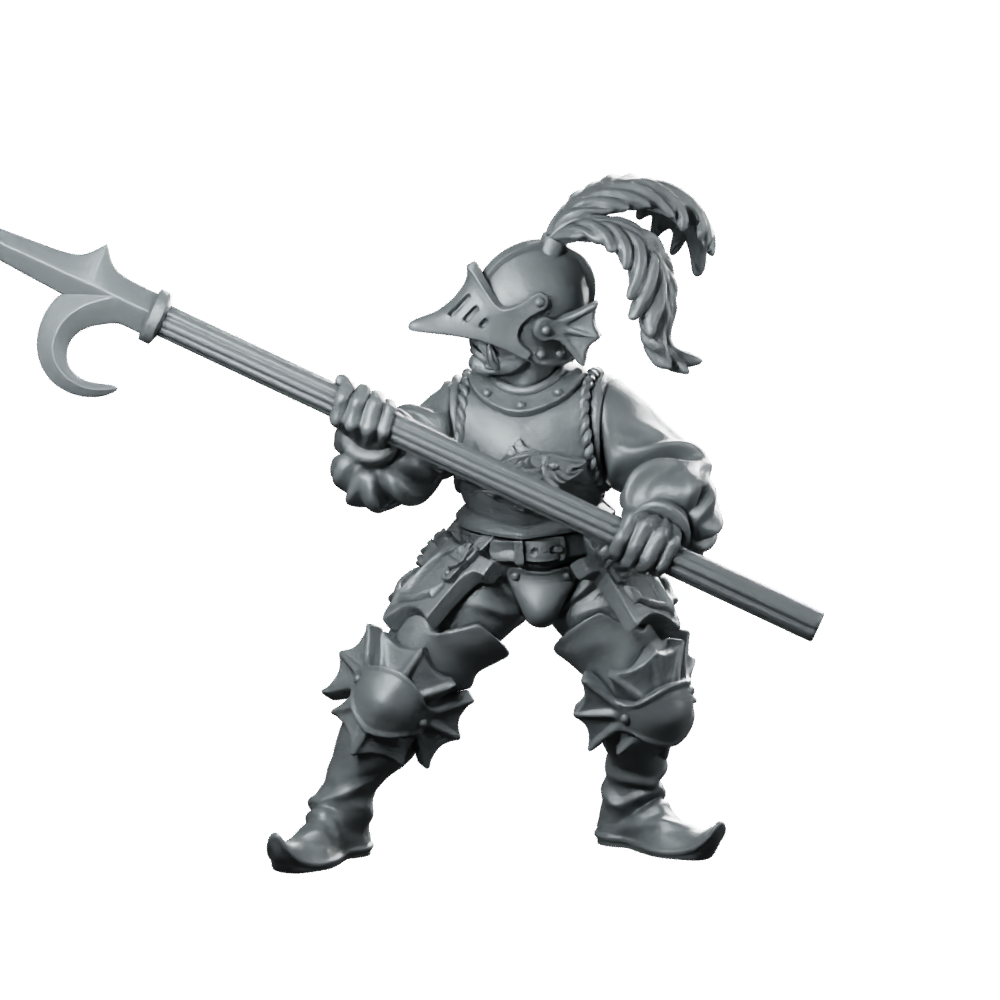 River Patrol 02 Miniature Armoured Halberd Guard Miniature 360 Spin 01