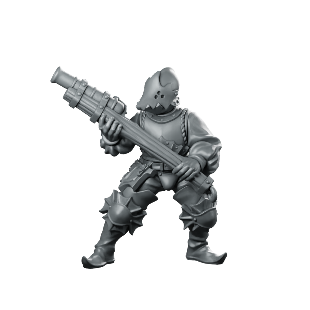 River Patrol 04 Miniature Armored Helmeted Guard Miniature 360 Spin 01