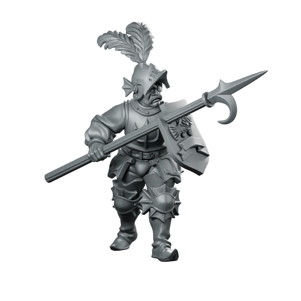 River Patrol 05 Miniature Halberd Guard Knight Miniature 360 Spin 01