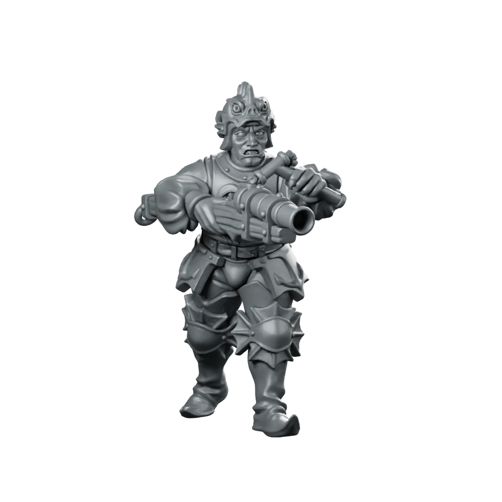 River Patrol 06 Miniature Armored Musket Guard Miniature 360 Spin 01