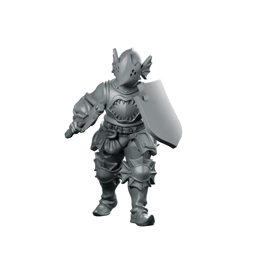 River Patrol Monopose 09 Miniature Armored Shield - Vae Victis - We Print Miniatures