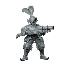 River Patrol 10 Miniature Blunderbuss Guard Soldier Miniature 360 Spin 01