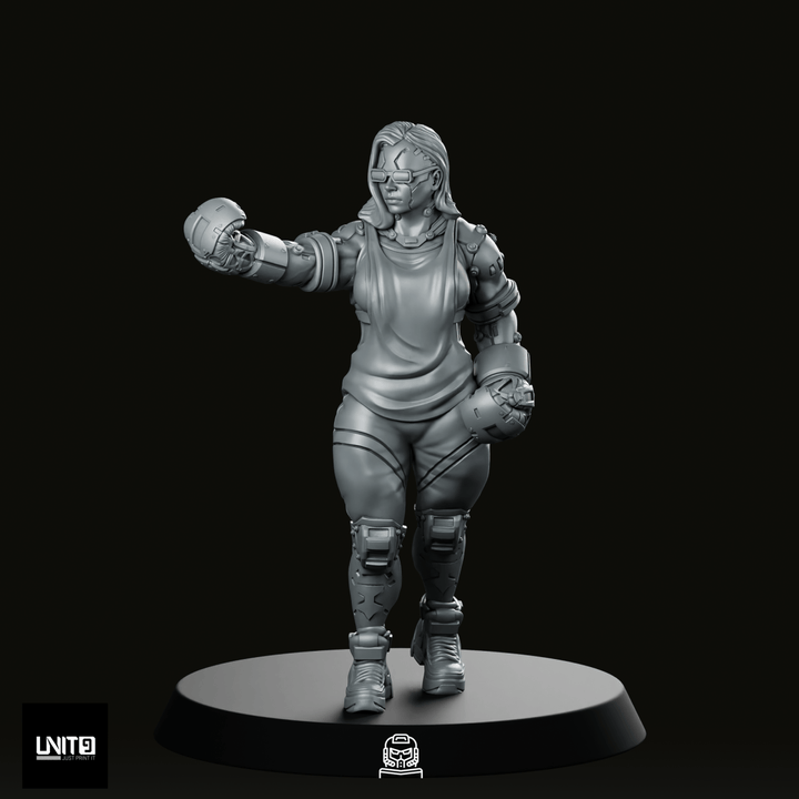 Rivet Shaw Posa 1 Miniatura Cyberpunk Cyborg Femminile